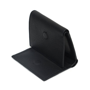 Black Leather Compact Wallet