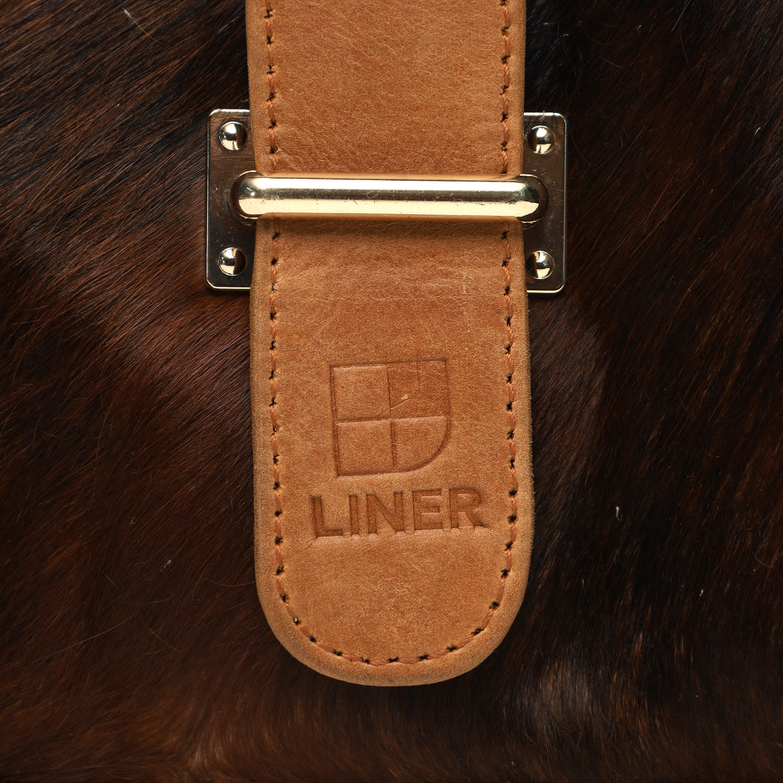 Brown Fur and Leather Handbag